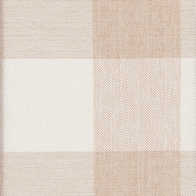 Roth and Tompkins Textiles Fleetwood Wheat Brown Polyester Buffalo Check Check Plaid  and Tartan fabric by the yard.