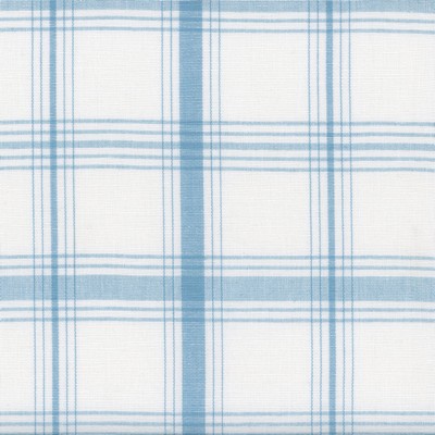 Roth and Tompkins Textiles Gillette Cornflower Blue Cotton Plaid  and Tartan fabric by the yard.