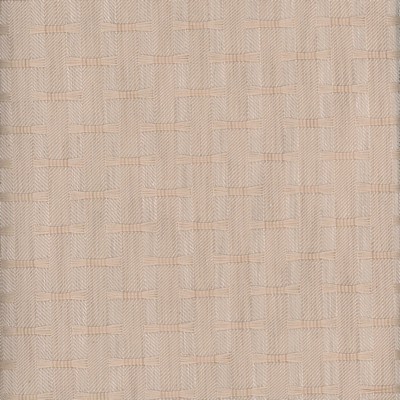 Heritage Fabrics Hashtag Raffia Beige Polyester Check fabric by the yard.