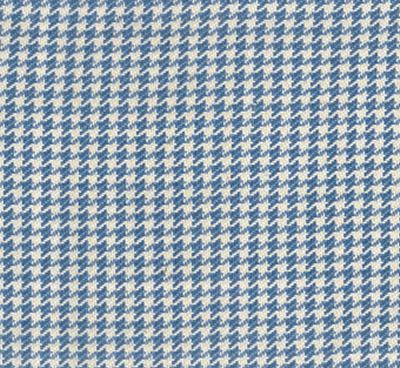 Roth and Tompkins Textiles Houndstooth Cornflower Houndstooth D2133 Blue Multipurpose Cotton Cotton Fire Rated Fabric Houndstooth  Fabric fabric by the yard.