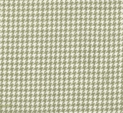 Roth and Tompkins Textiles Houndstooth String Green Drapery Cotton Houndstooth fabric by the yard.
