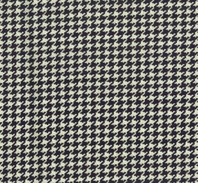 Roth and Tompkins Textiles Houndstooth Black and White White Drapery Cotton Houndstooth fabric by the yard.