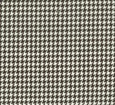 Roth and Tompkins Textiles Houndstooth Chocolate Brown Drapery Cotton Houndstooth fabric by the yard.