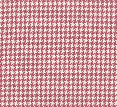 Roth and Tompkins Textiles Houndstooth Blossom Pink Drapery Cotton Houndstooth fabric by the yard.