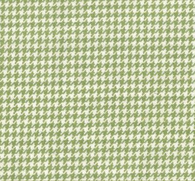 Roth and Tompkins Textiles Houndstooth Honeydew Green Drapery Cotton Houndstooth fabric by the yard.