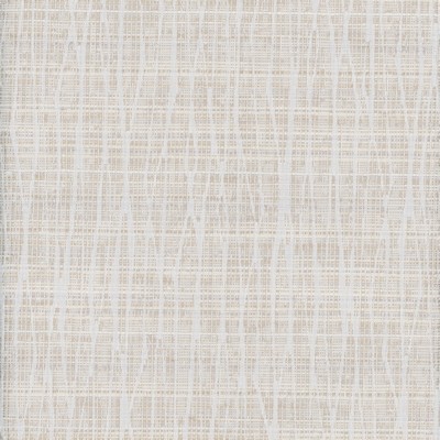 Heritage Fabrics Kent Latte Beige Polyester Wavy Striped fabric by the yard.