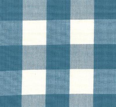 Roth and Tompkins Textiles Lyme Sky Blue Drapery Cotton Plaid  and Tartan fabric by the yard.