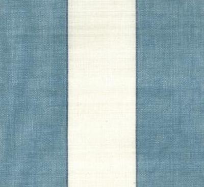 Roth and Tompkins Textiles Meriden Sky Blue Drapery Cotton Wide Striped fabric by the yard.
