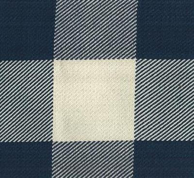 Roth and Tompkins Textiles Metro Check Indigo Blue Drapery Cotton Check Large Check Check fabric by the yard.