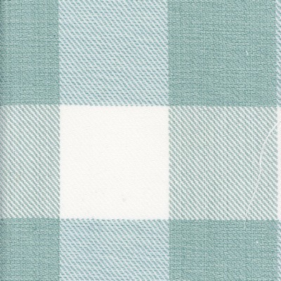 Roth and Tompkins Textiles Metro Check Seaglass Green Cotton Large Check Check fabric by the yard.