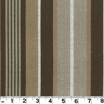 Roth and Tompkins Textiles Morgan D3135 Tobacco Brown Drapery-Upholstery Cotton Wide Striped fabric by the yard.