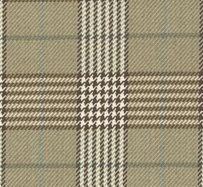 Roth and Tompkins Textiles Newbury Sand Beige Drapery Cotton Plaid  and Tartan fabric by the yard.