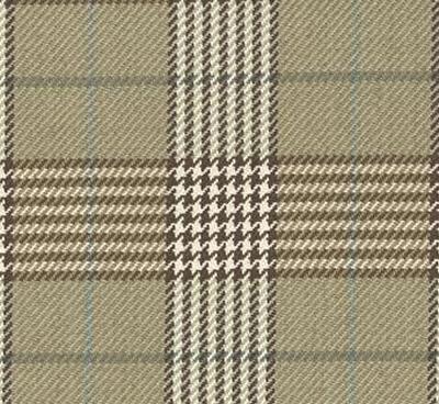 Roth and Tompkins Textiles Newbury Sand Beige Drapery Cotton Plaid  and Tartan fabric by the yard.