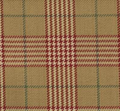 Roth and Tompkins Textiles Newbury Tobacco Brown Drapery Cotton Plaid  and Tartan fabric by the yard.
