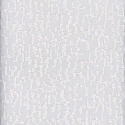 Roth and Tompkins Textiles Palermo Winter White White Polyester Fire Rated Fabric Abstract Crewel and Embroidered NFPA 701 Flame Retardant fabric by the yard.