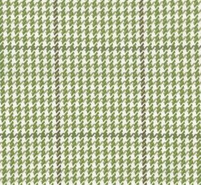 Roth and Tompkins Textiles Pembrook Honeydew Green Drapery Cotton Houndstooth Plaid  and Tartan fabric by the yard.