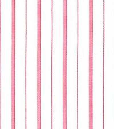 Roth and Tompkins Textiles Piper D3122 Peony Pink Drapery-Upholstery Cotton Small Striped Striped fabric by the yard.