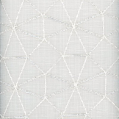 Heritage Fabrics Reed Cream Beige Polyester Fire Rated Fabric Geometric Crewel and Embroidered NFPA 701 Flame Retardant Flame Retardant Drapery Geometric fabric by the yard.