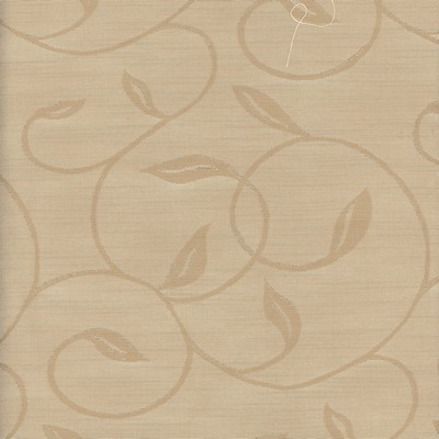 Heritage Fabrics Regal Vine Burlap Brown Cotton  Blend Scrolling Vines fabric by the yard.