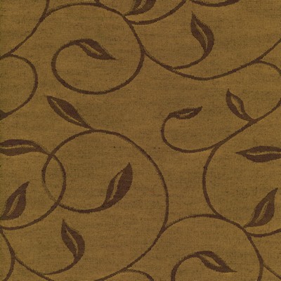 Heritage Fabrics Regal Vine Ginger Cotton  Blend Scrolling Vines fabric by the yard.