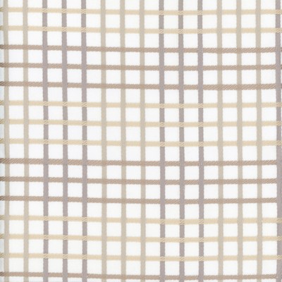 Heritage Fabrics Seabury Sandollar Brown Check Plaid  and Tartan fabric by the yard.