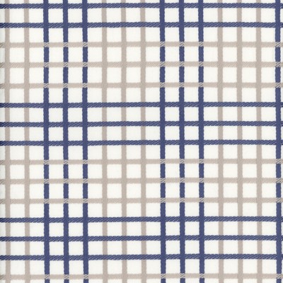 Heritage Fabrics Seabury Surf Blue Check Plaid  and Tartan fabric by the yard.