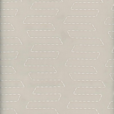 Roth and Tompkins Textiles Sydney Tussah Beige Polyester Fire Rated Fabric Geometric Crewel and Embroidered NFPA 701 Flame Retardant fabric by the yard.