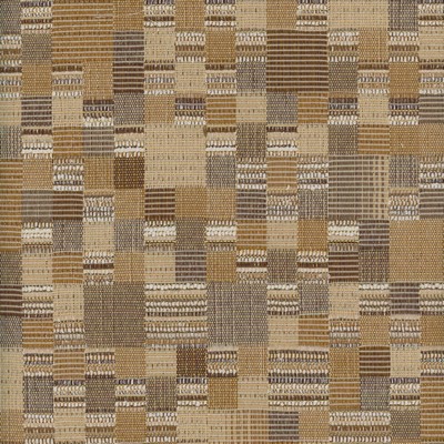 Roth and Tompkins Textiles Union Square Toffee new roth 2024 Brown Polyester Polyester Squares  Fabric fabric by the yard.