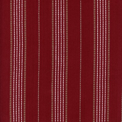 Heritage Fabrics Warren Cardinal Red Cotton Striped fabric by the yard.
