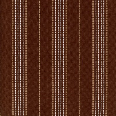 Heritage Fabrics Warren Expresso Brown Cotton Striped fabric by the yard.