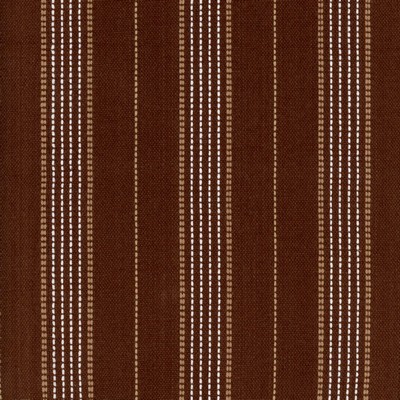 Heritage Fabrics Warren Expresso Brown Cotton Striped fabric by the yard.