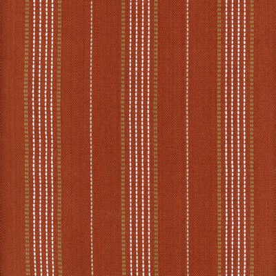 Heritage Fabrics Warren Sienna Orange Cotton Striped fabric by the yard.