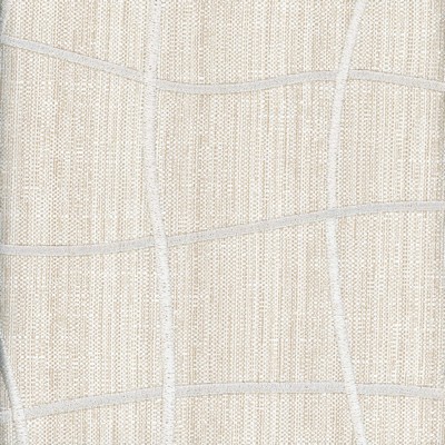 Heritage Fabrics Wyndam Bisque Beige Multipurpose Polyester  Blend Fire Rated Fabric Check Squares Crewel and Embroidered fabric by the yard.