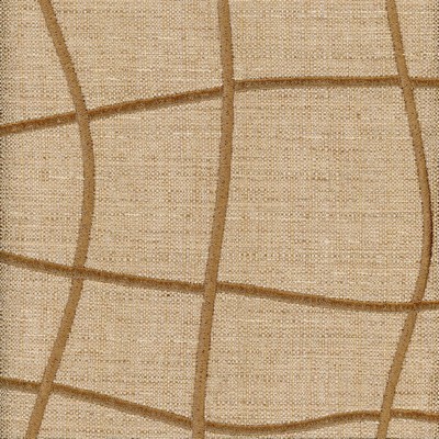 Heritage Fabrics Wyndam Butterscotch Brown Multipurpose Polyester  Blend Fire Rated Fabric Check Squares Crewel and Embroidered fabric by the yard.