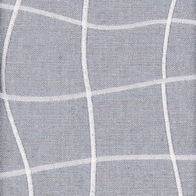Heritage Fabrics Wyndam Dew Grey Multipurpose Polyester  Blend Fire Rated Fabric Check Squares Crewel and Embroidered fabric by the yard.