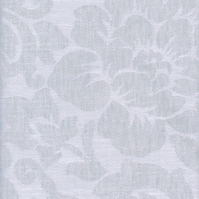 Roth and Tompkins Textiles Yardley Dew Blue NA Polyester  Blend Classic Damask Floral Medallion fabric by the yard.