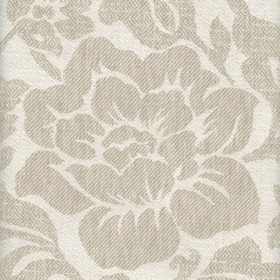 Roth and Tompkins Textiles Yardley Linen Beige NA Polyester  Blend Classic Damask Floral Medallion fabric by the yard.