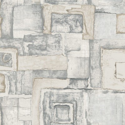 Heritage Fabrics Zion Slate Grey Cotton Abstract Squares fabric by the yard.