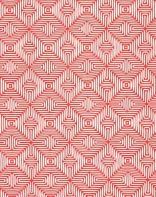 Schumacher Fabric Amazing Maze Coral