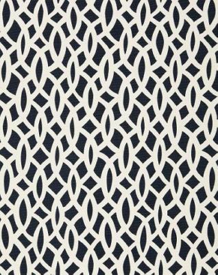 Schumacher Fabric Chain Link Navy