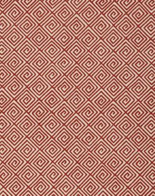 Schumacher Fabric Greek Key Ruby