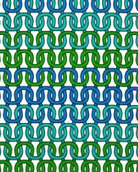 Schumacher Fabric Loop de Loop Print Azure Fabric