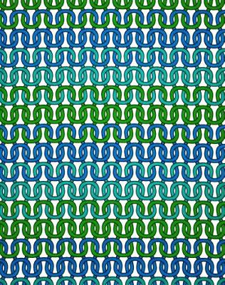 Schumacher Fabric Loop de Loop Print Azure