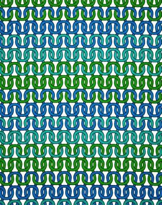 Schumacher Fabric Loop de Loop Print Azure