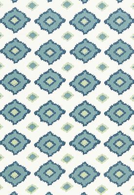Schumacher Fabric Sikar Embroidery  Sky