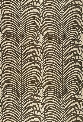 Schumacher Fabric Zebra Palm Jute Print Java