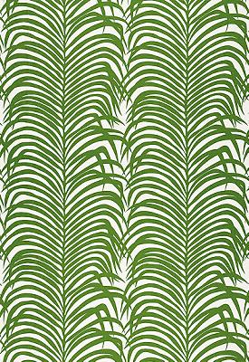 Schumacher Fabric Zebra Palm Linen Print Jungle