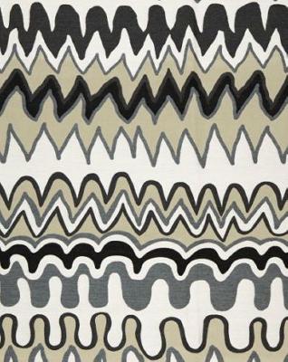 Schumacher Fabric Zig Zag Weave Black Sea