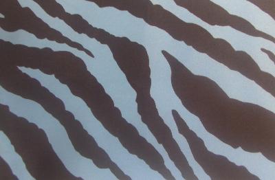 Shannon Fabrics Silky Satin Zebra Brown Blue