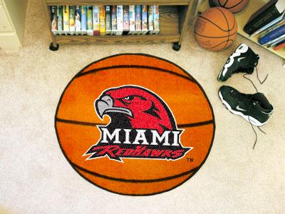 Fan Mats  LLC Miami University Redhawks Basketball Rug 